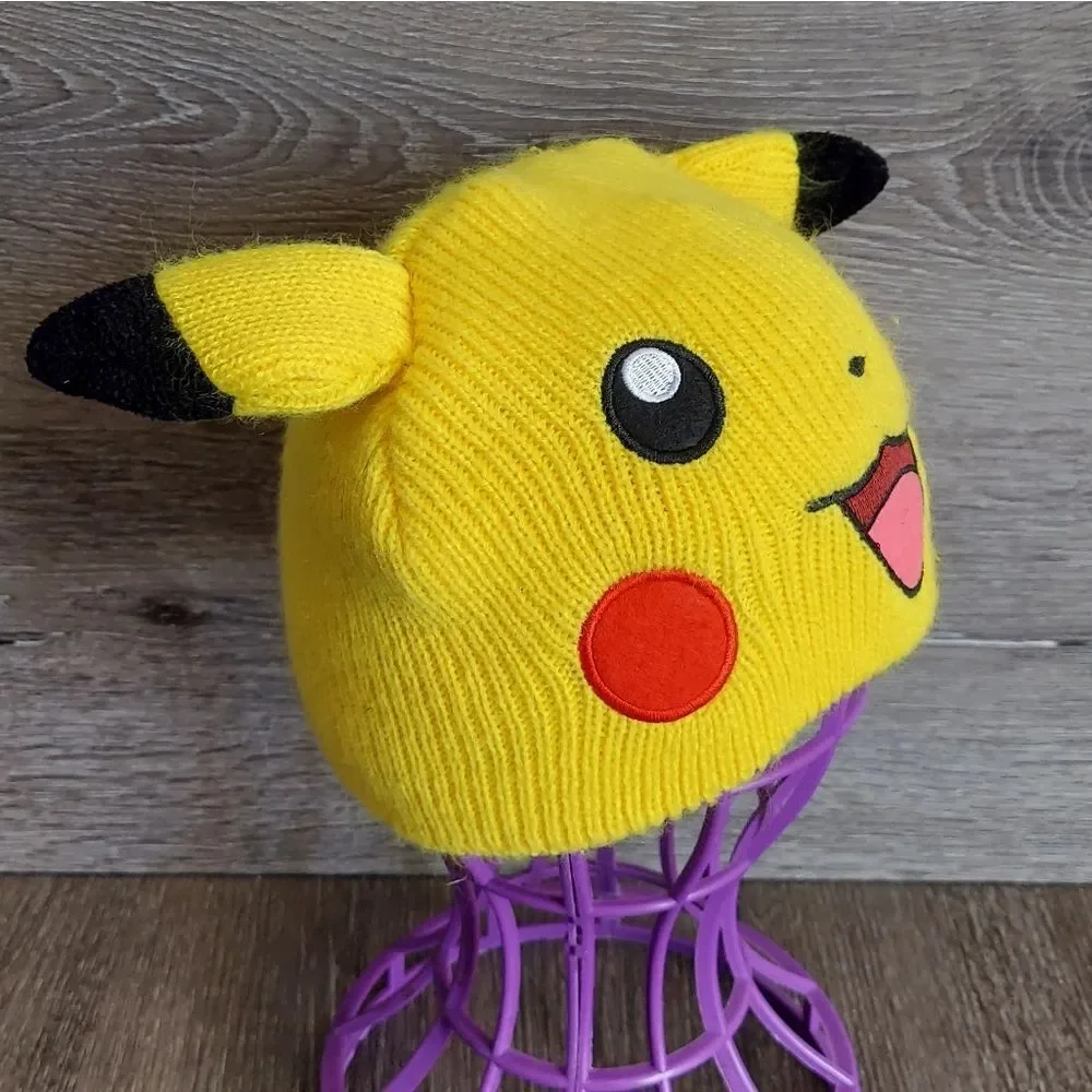 Yellow Pokemon Pikachu Knit Hat